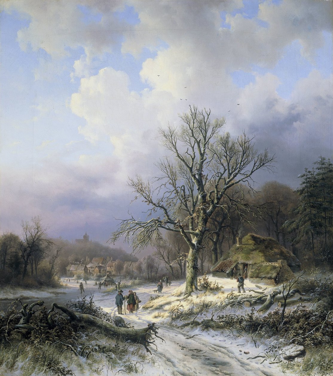 Sněhová krajina od Alexander Joseph Daiwaille