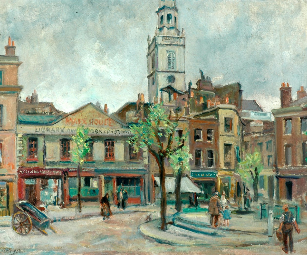 Clerkenwell Green (olej na plátně) od Alexander Joshua Caleb Bryce