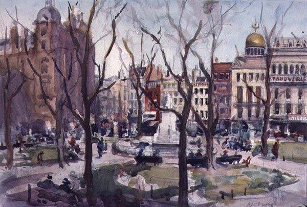 leicesterské náměstí od Alexander Joshua Caleb Bryce