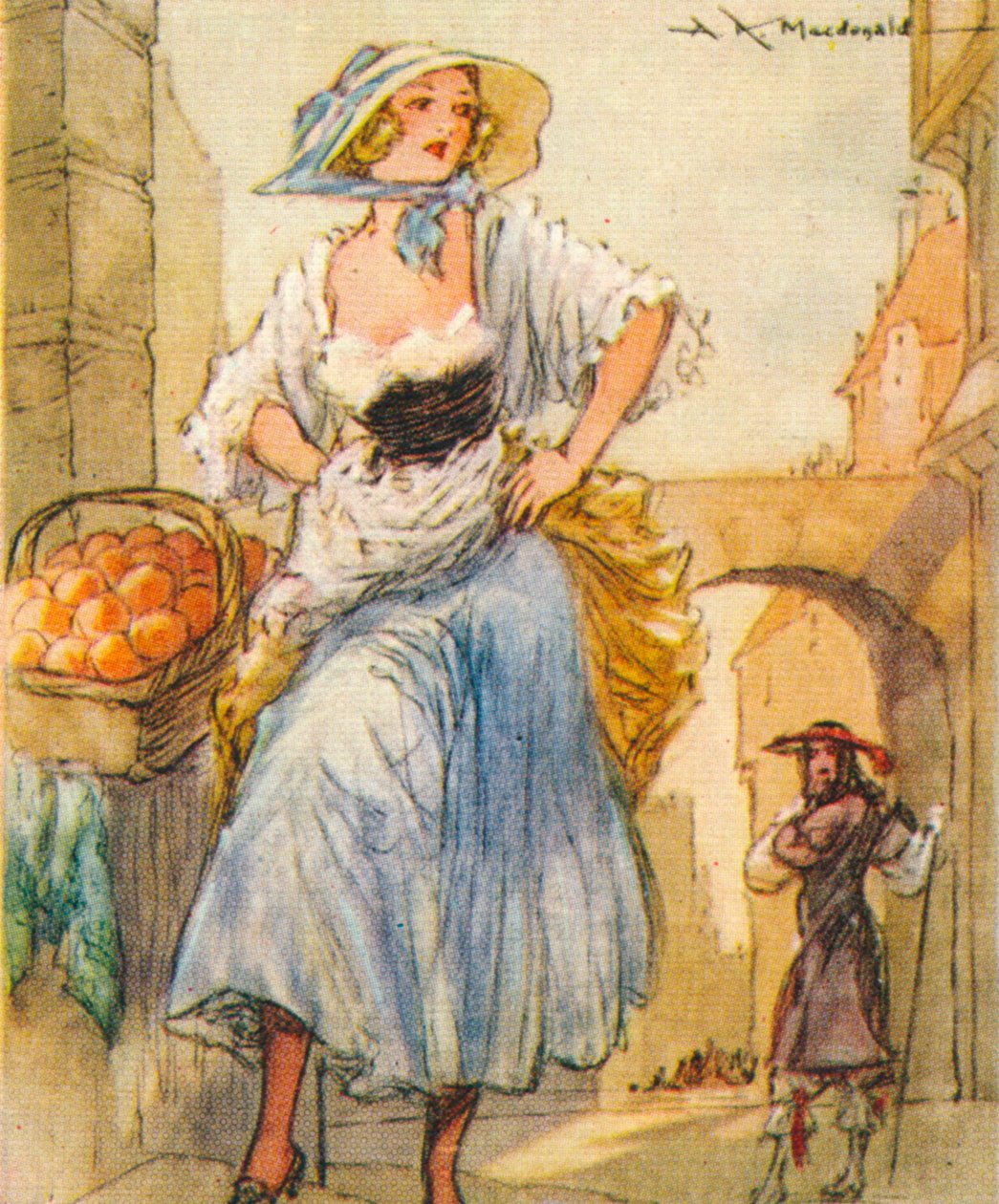 Eleanor Nell Gwyn 1650-1687 Anglicky narozená milenka krále Karla II., 1937 od Alexander K. MacDonald