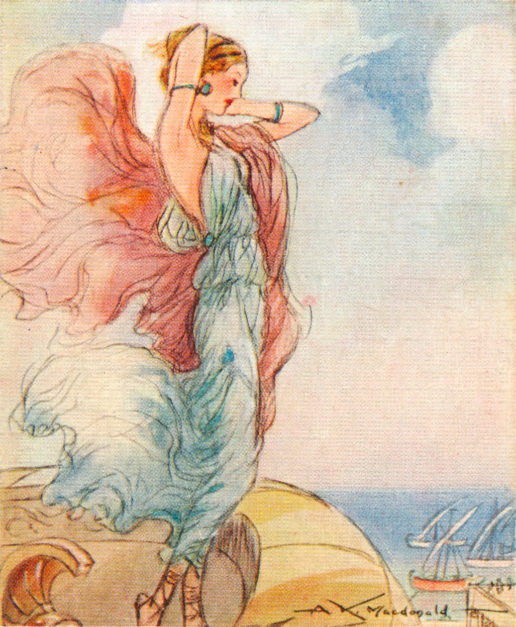 Helena Trojská, dcera Dia a Ledy, 1937 od Alexander K. MacDonald