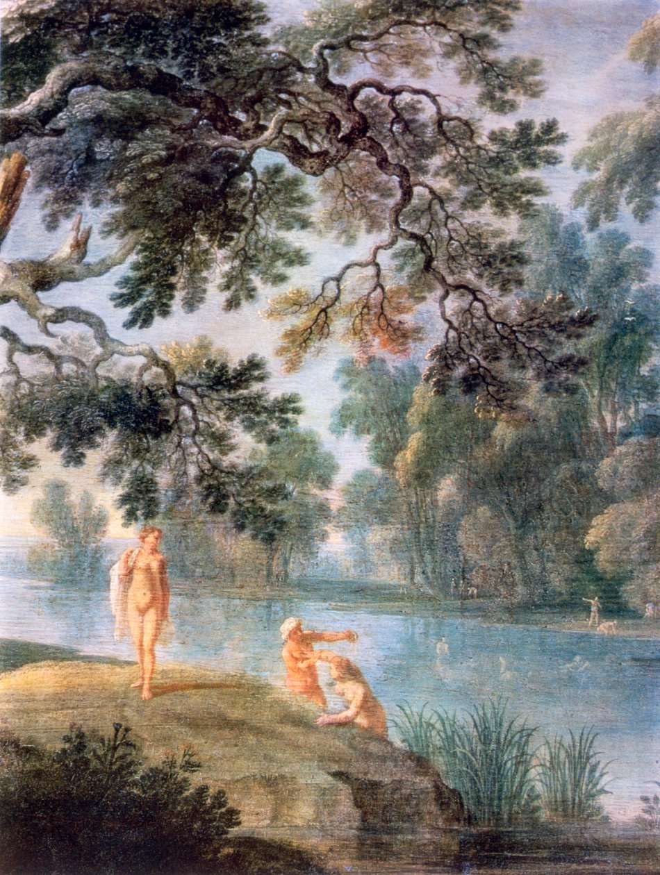 Koupání nymf, detail, c1620-1652 od Alexander Keirincx