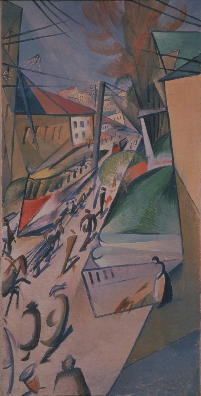 Tramvaj, 1914 od Alexander Bogomazov