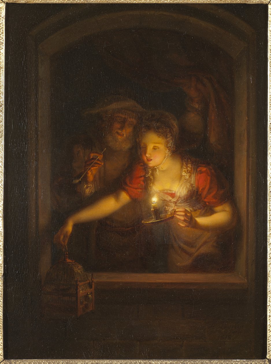 Žena s hořící svíčkou, 1818 od Alexander Lauréus
