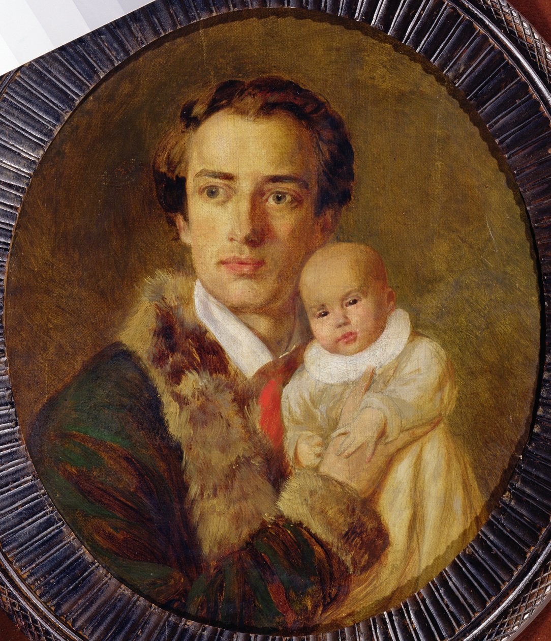 Portrét Alexandra Herzena se svým synem, 1840 od Alexander Lavrentievich Vitberg