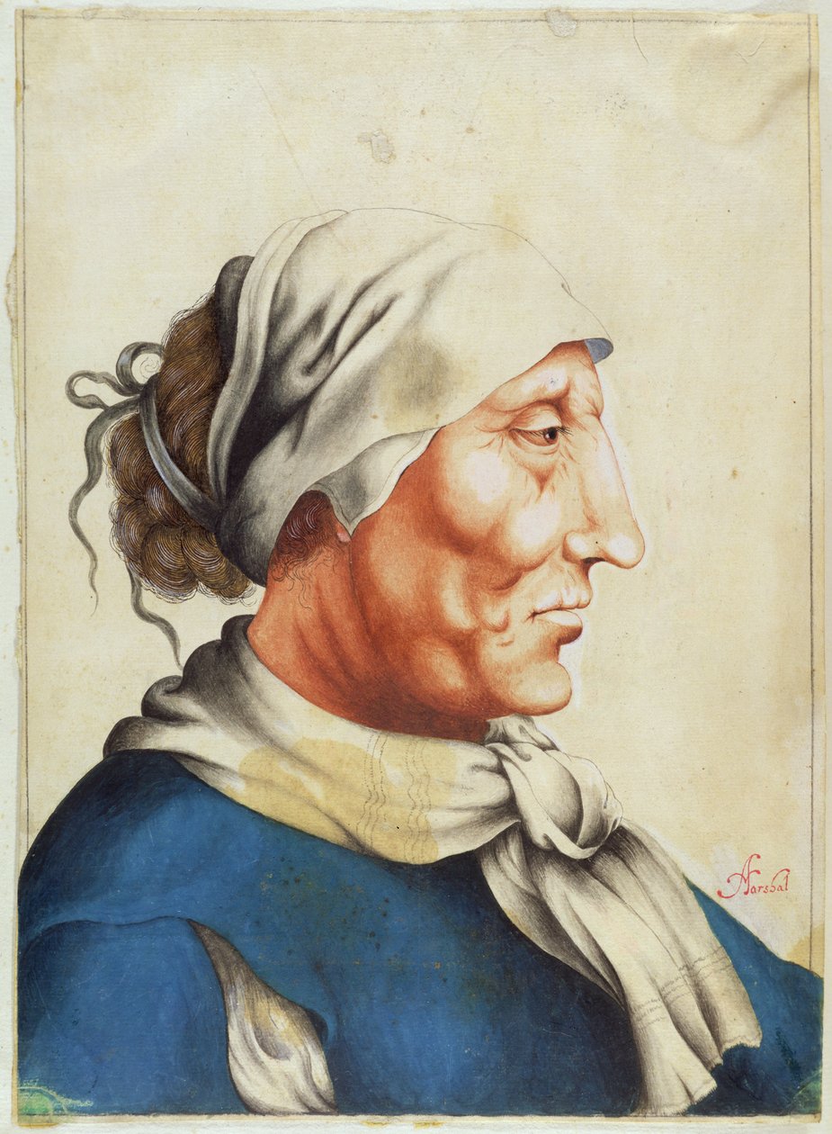 Hlava starého muže, z knihy "Anekdoty o malířství v Anglii", kterou napsal Horace Walpole (1717-97) a která byla vydána v roce 1765. od Alexander Marshal