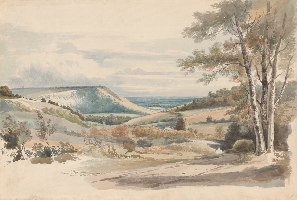 Boxhill z West Humble Lane od Alexander Monro