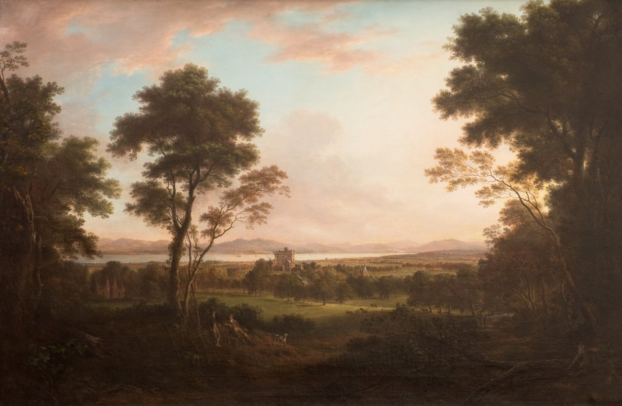 Castle Huntly, cca 1800 (olej na plátně) od Alexander Nasmyth