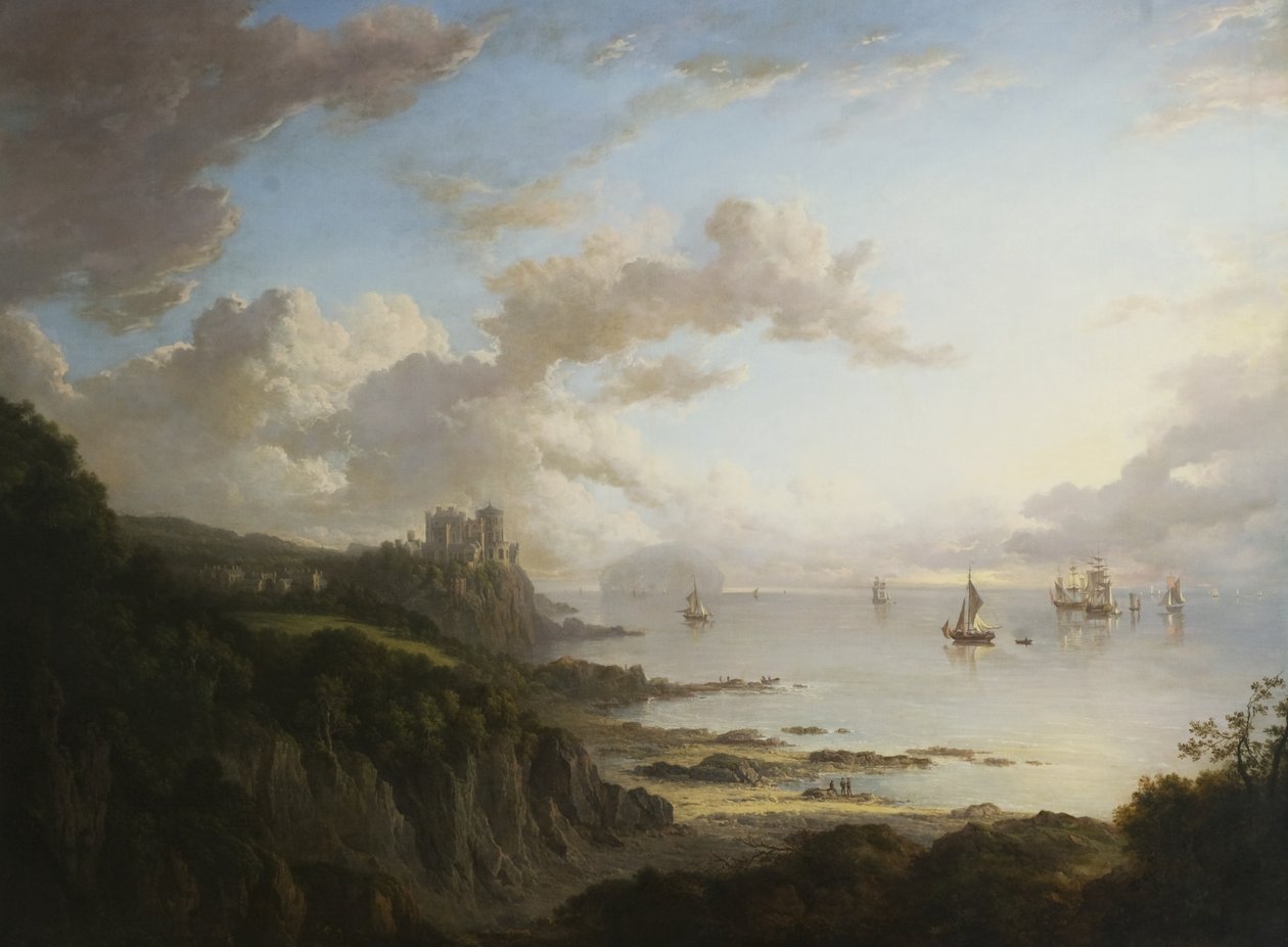 Hrad Culzean od severu s Ailsou Craigovou, kolem roku 1816 od Alexander Nasmyth