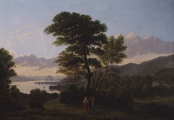 Dumbarton Rock (olej na plátně) od Alexander Nasmyth