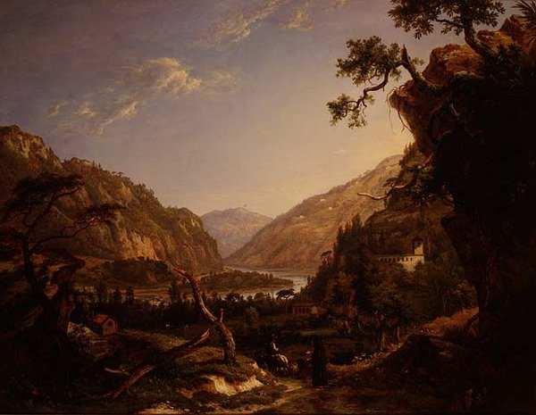 Skalnatá říční krajina v Tyrolsku od Alexander Nasmyth