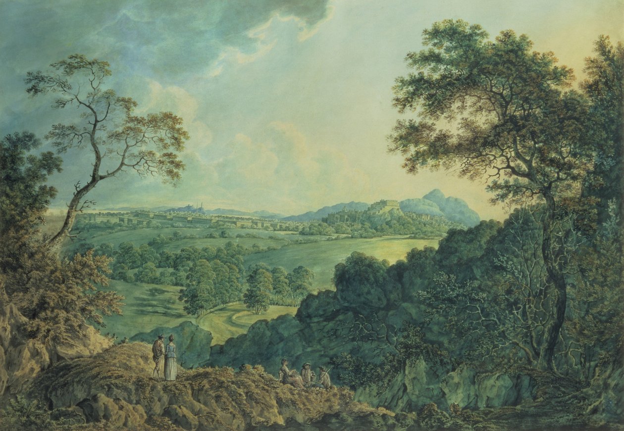 Pohled na Edinburgh z Corstorphine Hill od Alexander Nasmyth