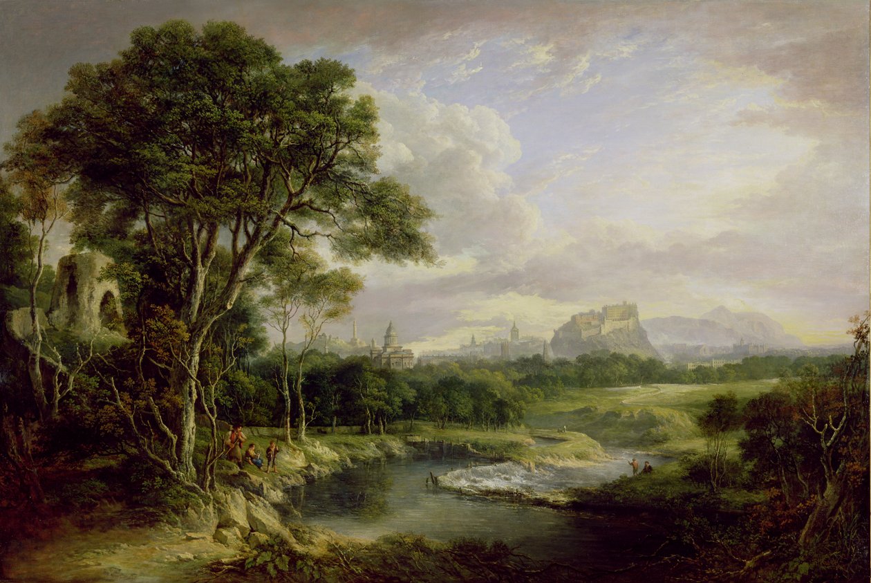 Pohled na město Edinburgh, kolem roku 1822 (olej na plátně) od Alexander Nasmyth