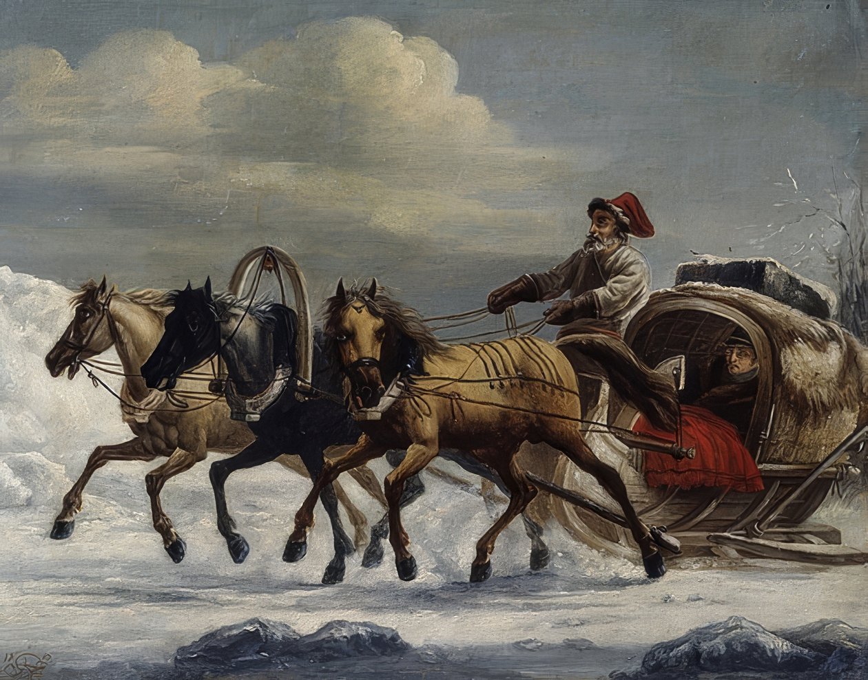 Trojka. 1816 od Alexander Osipovich Orlowski