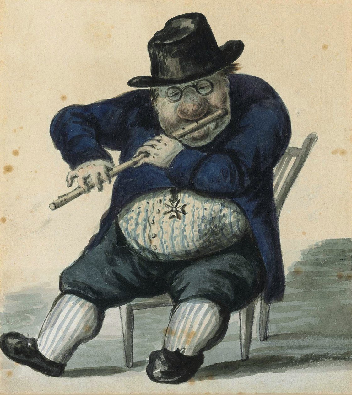 Portrétní karikatura architekta Giacoma Quarenghiho 1744-1817, 1811 od Alexander Osipovich Orlowski