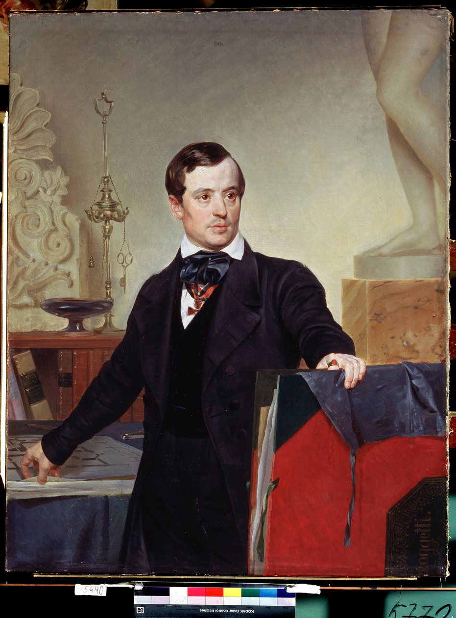 ""Portrét malíře a architekta Alexandra Briullova (Alexander Brioullov) (1798-1877)"" Malba Karla Briullova (Brioullov) (1799-1852) Státní ruské muzeum Petrohrad od Alexander Pavlovich Briullov