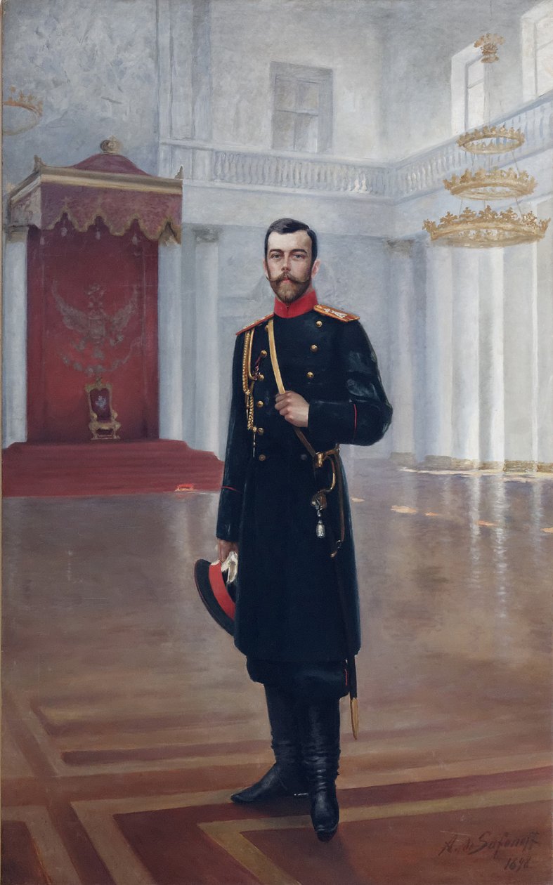 Portrét císaře Mikuláše II 1868-1918, 1898 od Alexander Petrovich Safonov