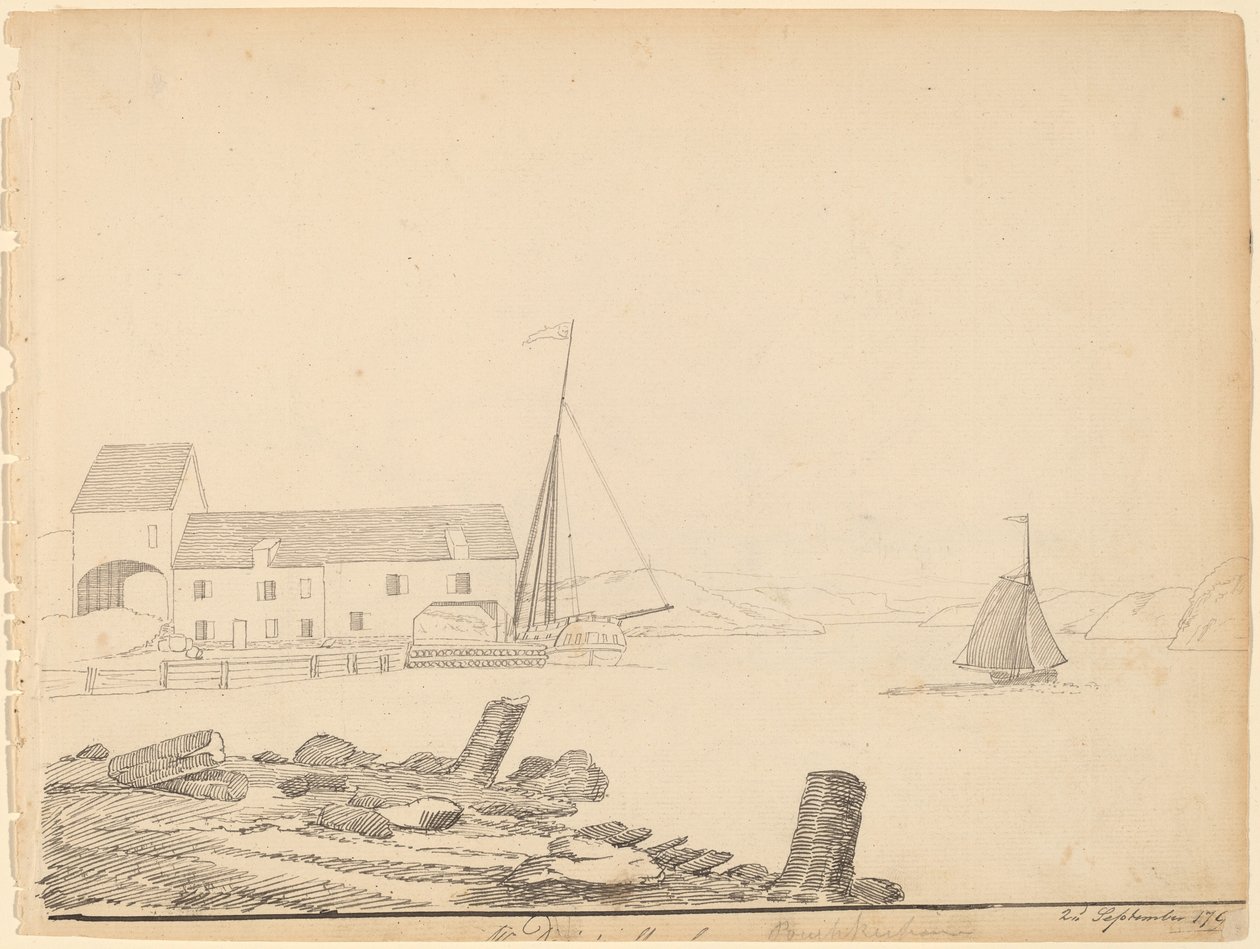 Hudson River Landing [recto] od Alexander Robertson