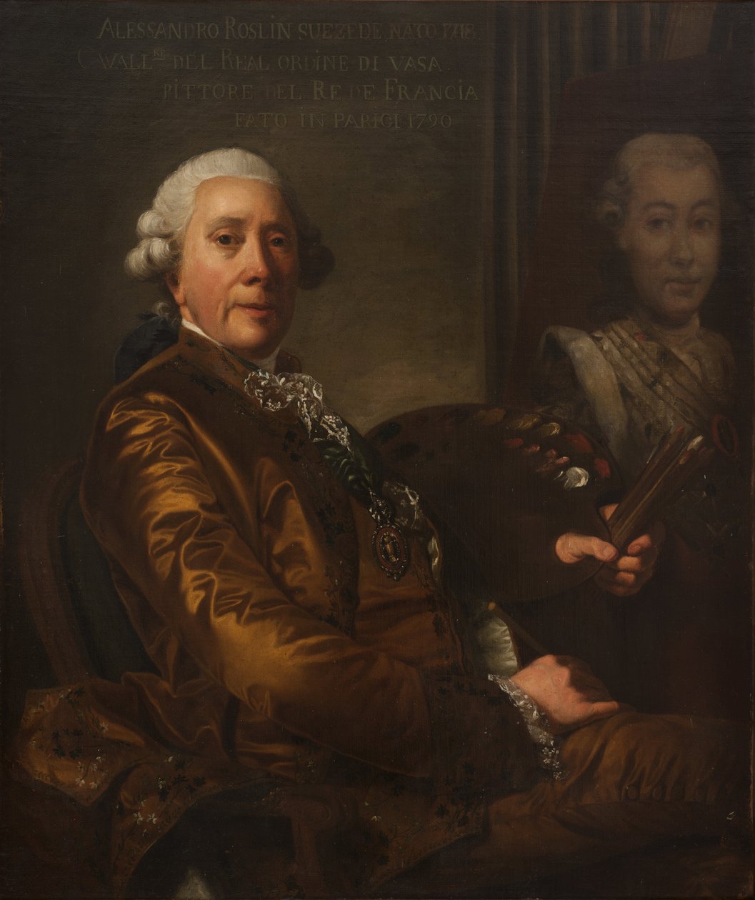 Autoportrét - Autoportrét, Roslin, Alexander (Alexandre) (1718-1793). Olej na plátně. Rozměr: 100 x 85 cm. Národní muzeum Stockholm od Alexander Roslin