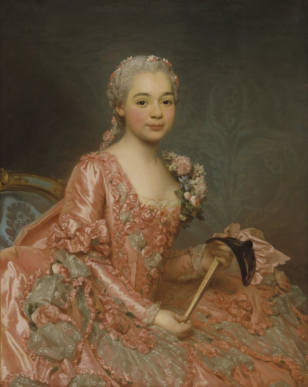 Baronka de Neubourg-Cromière, 1756 od Alexander Roslin