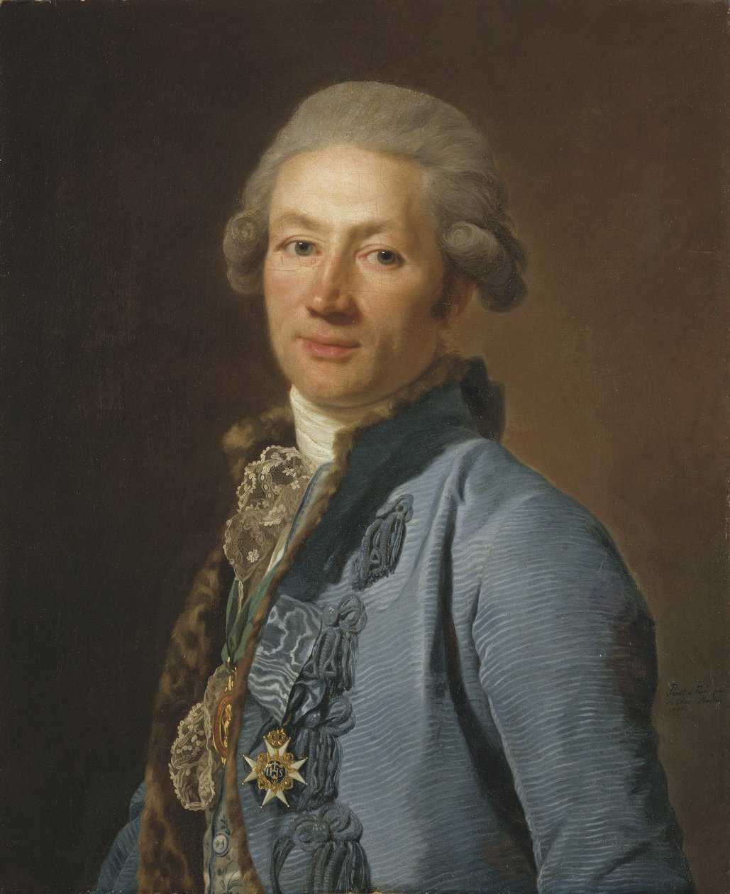 Christoffer Bogislaus Zibet, dvorní kancléř a baron, 1784 od Alexander Roslin