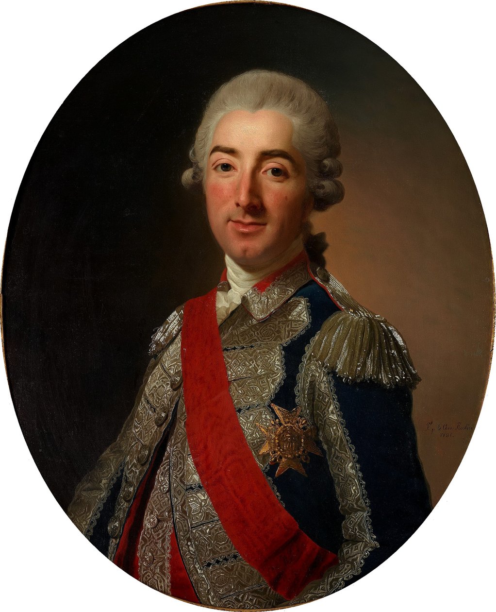 Cosme de Beaupoil, Markis de St Aulaire (1741-1822) od Alexander Roslin