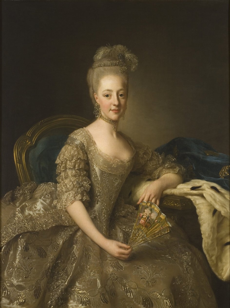 Hedvig Elisabet Charlotta (1759–1818), švédská princezna, vévodkyně ze Södermanlandu, později švédská a norská královna od Alexander Roslin