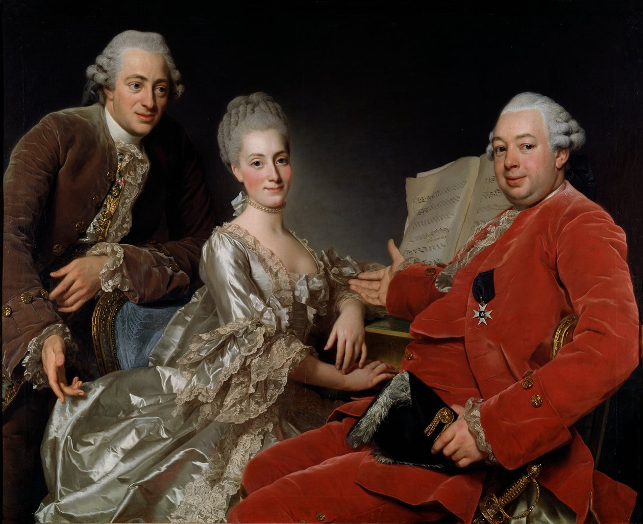 John Jennings Esq. a Jeho bratr a švagrová od Alexander Roslin