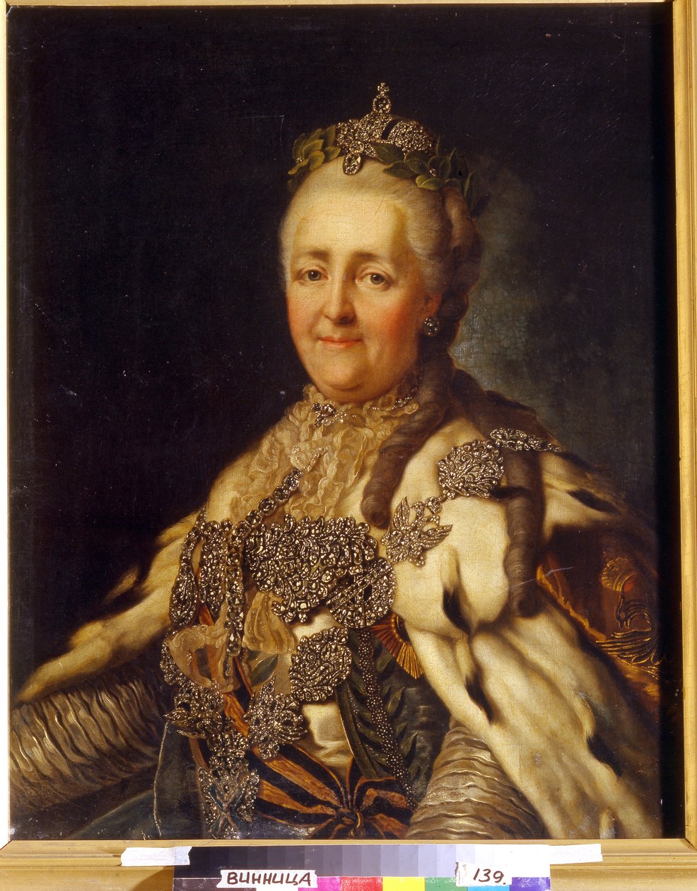 Portrét císařovny Kateřiny II (1729-1796). Obraz Alexandra Roslina (1718-1793), olej na plátně. Švédské umění 18. století, klasicismus. Regionální muzeum umění, Vinnycja (Ukrajina). od Alexander Roslin