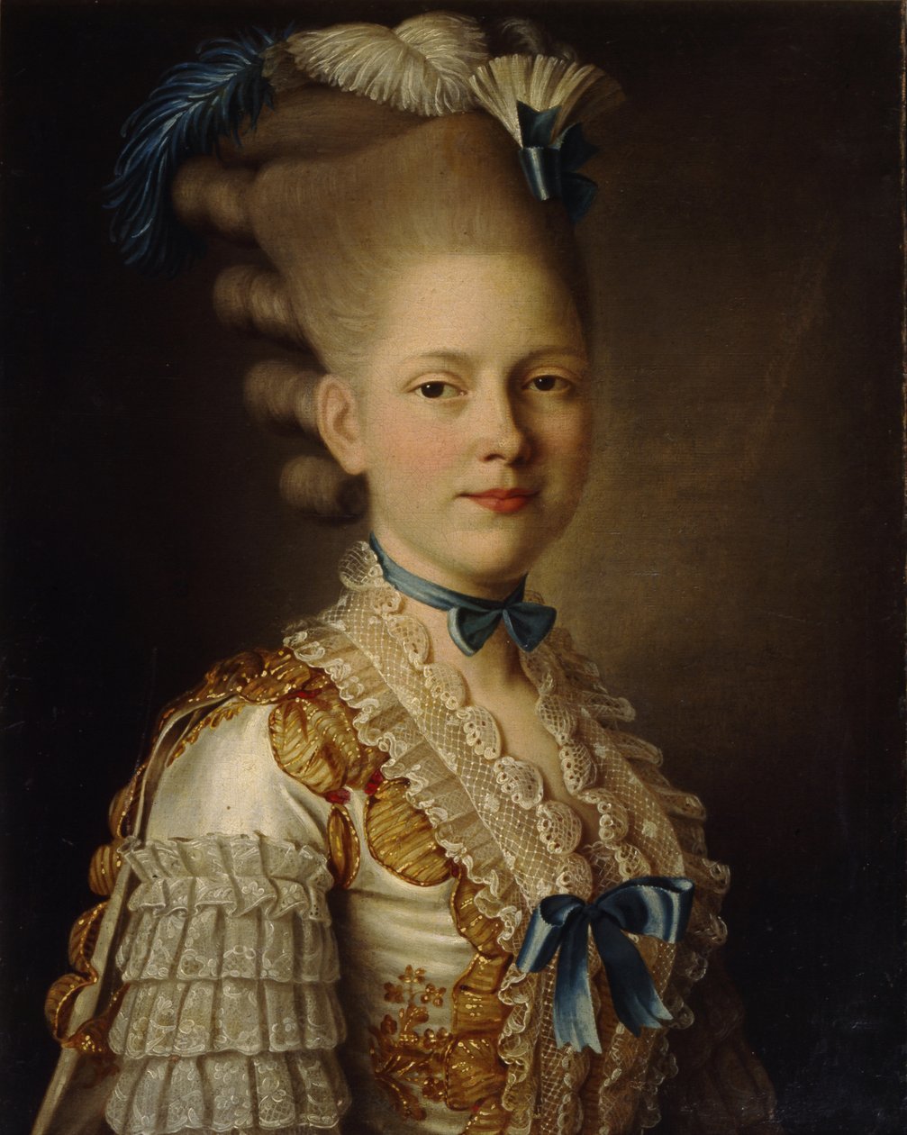 Portrét hraběnky Kh. Obolenskaja, asi 1776 od Alexander Roslin