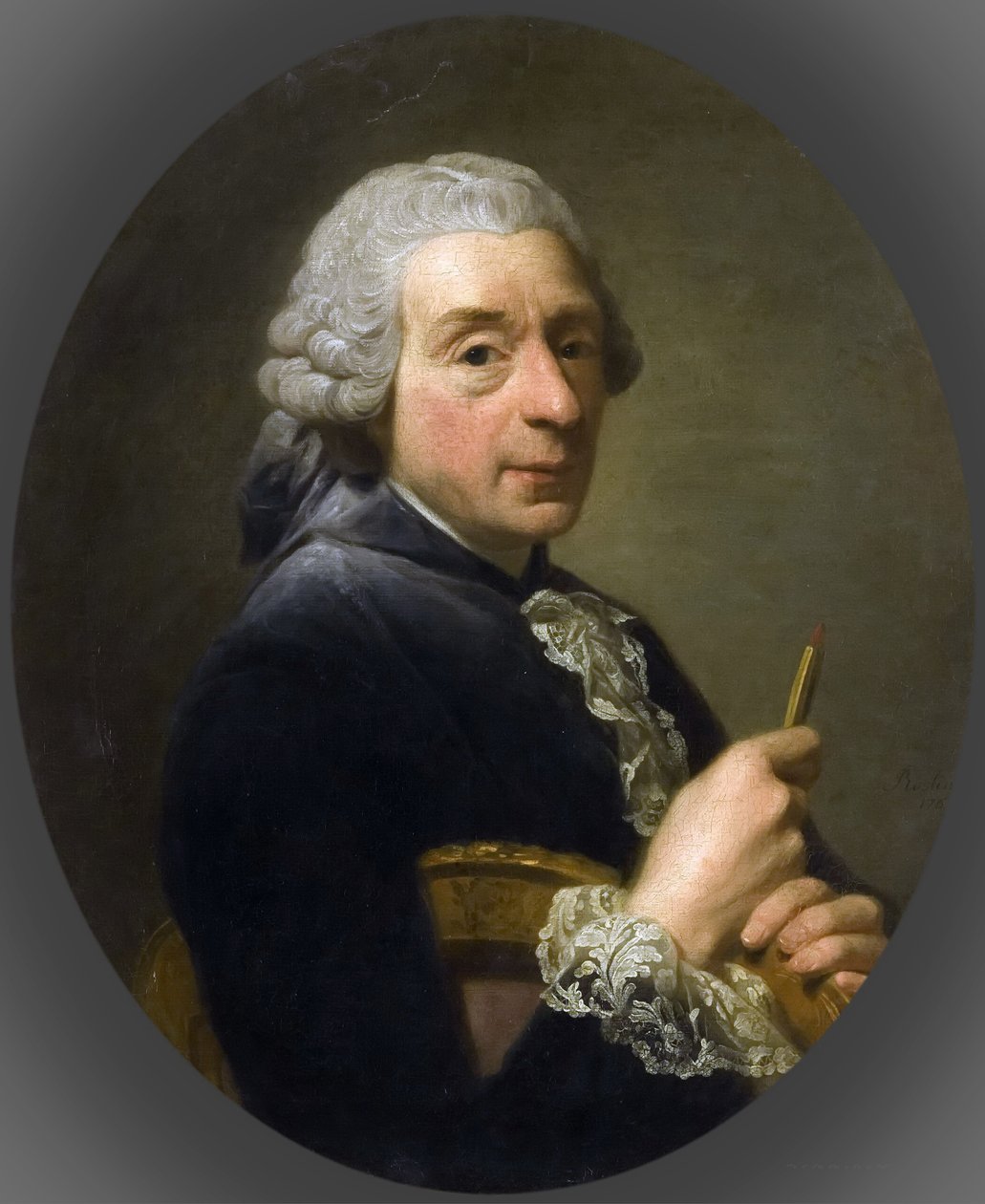 Portrét Francoise Bouchera 1703-1770 od Alexander Roslin