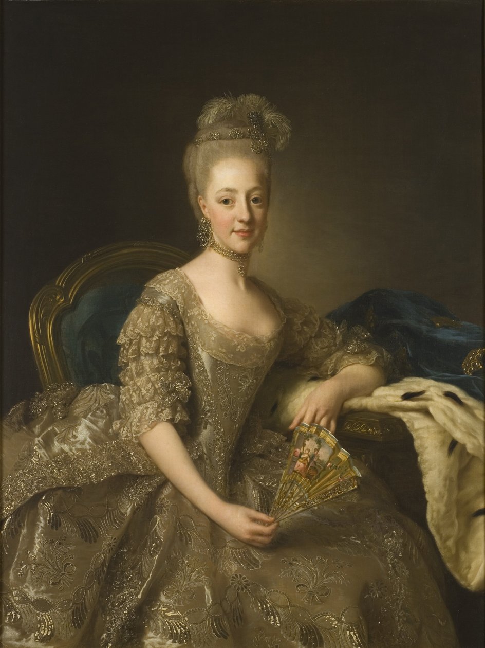 Portrét Hedviky Alžběty Charlotty z Holštýnska-Gottorpu 1759-1818, 1774 od Alexander Roslin