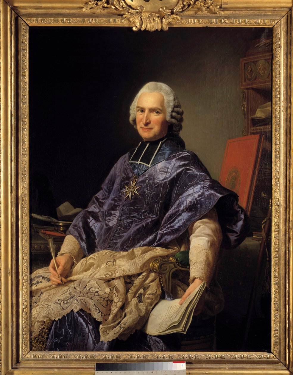 Portrét Josepha Marie Terraye (1715-1778) opat Molesmes, ministr Malířství Alexandre Roslin (1718-1793) 1774 ne. 1,29 x 0,97 m. Versailles, musee du Chateau - Portrét Josepha Marie Terraye (1715-1778), opata Molesmes, ministr. Malba od Alexa od Alexander Roslin
