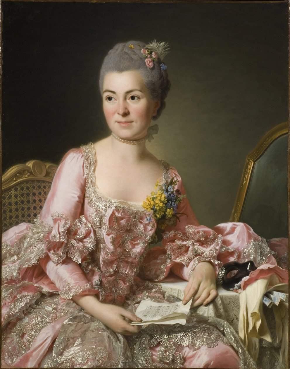 Portrét Marie-Suzanne Giroust, Madame Roslin 1734-1772, 1770 od Alexander Roslin