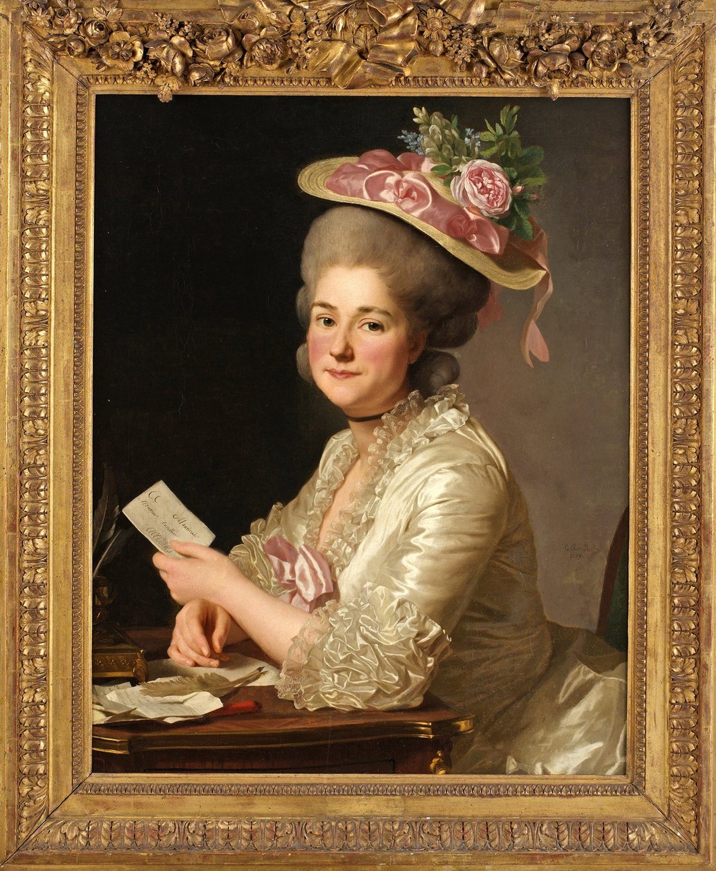 Portrét Marie Emilie Cuivilliers od Alexander Roslin