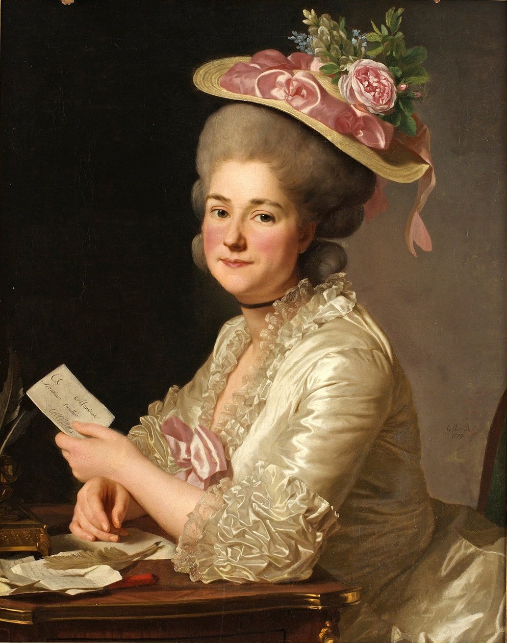 Portrét Marie Emilie Cuivilliersové, rozené Boucher, 1779 od Alexander Roslin