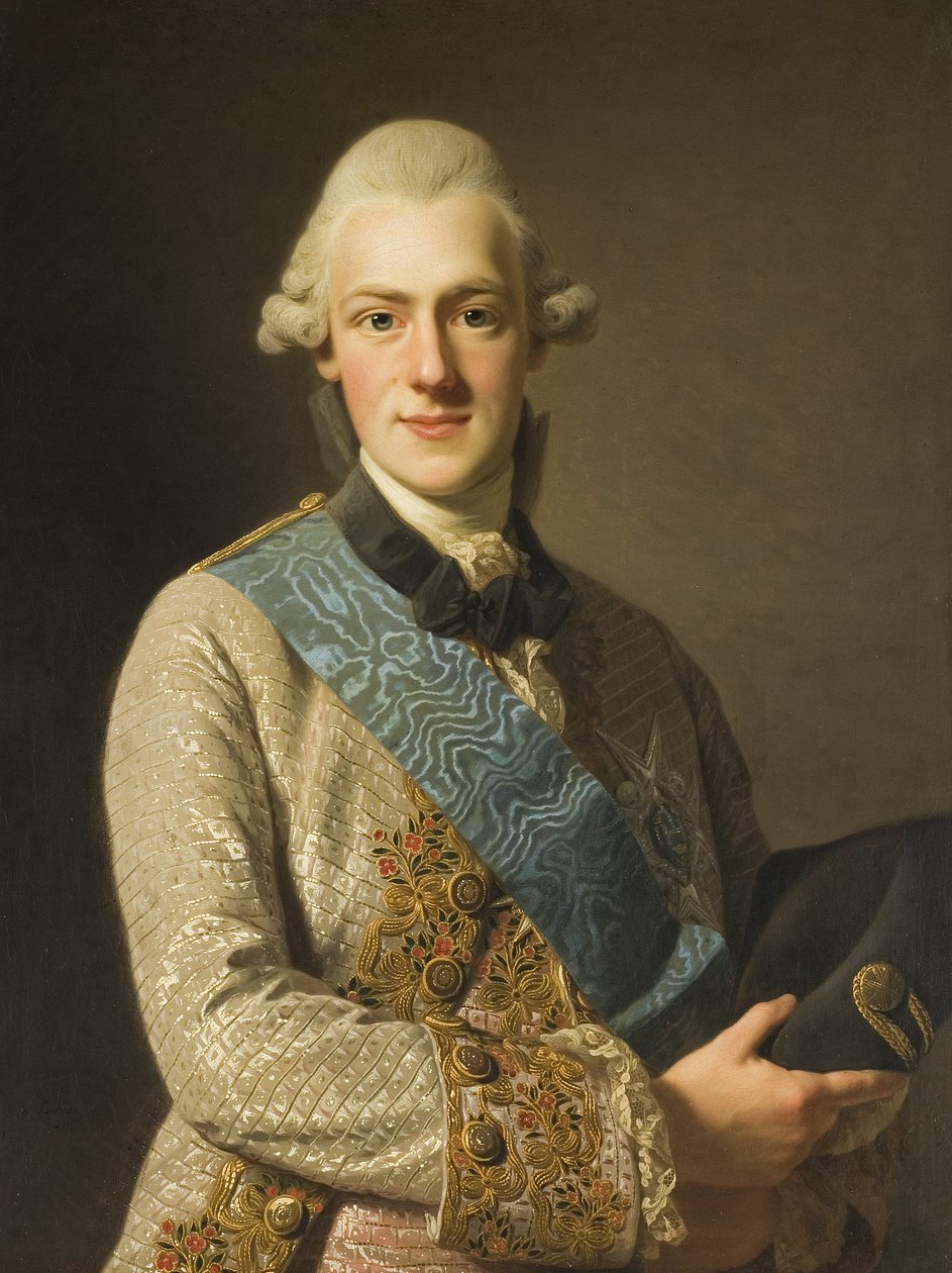 Švédsky: Fredrik Adolf, 1750-1803, švédský princ, bratr Gustava III.Vévoda Fredrik Adolf, bratr Gustava III. od Alexander Roslin