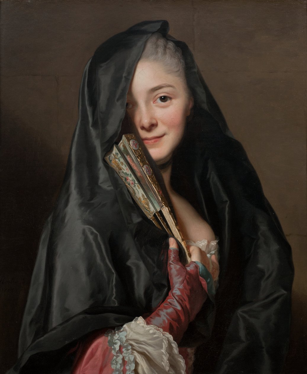 Dáma se závojem. Umělcova manželka Marie Suzanne Giroust od Alexander Roslin