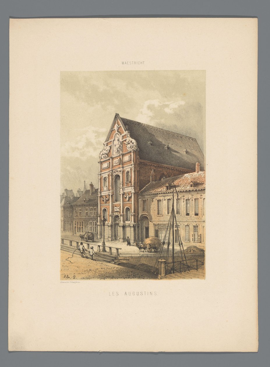 Augustiniánský kostel v Maastrichtu Les Augustins (název na objektu) Monuments de Maastricht (název série) od Alexander Schaepkens