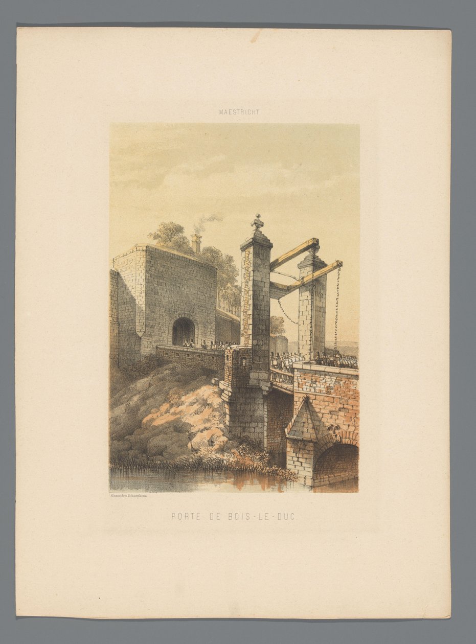 Bosch Gate v Maastrichtu Porte de Bois-le-duc (název na objektu) Monuments de Maastricht (název série) od Alexander Schaepkens