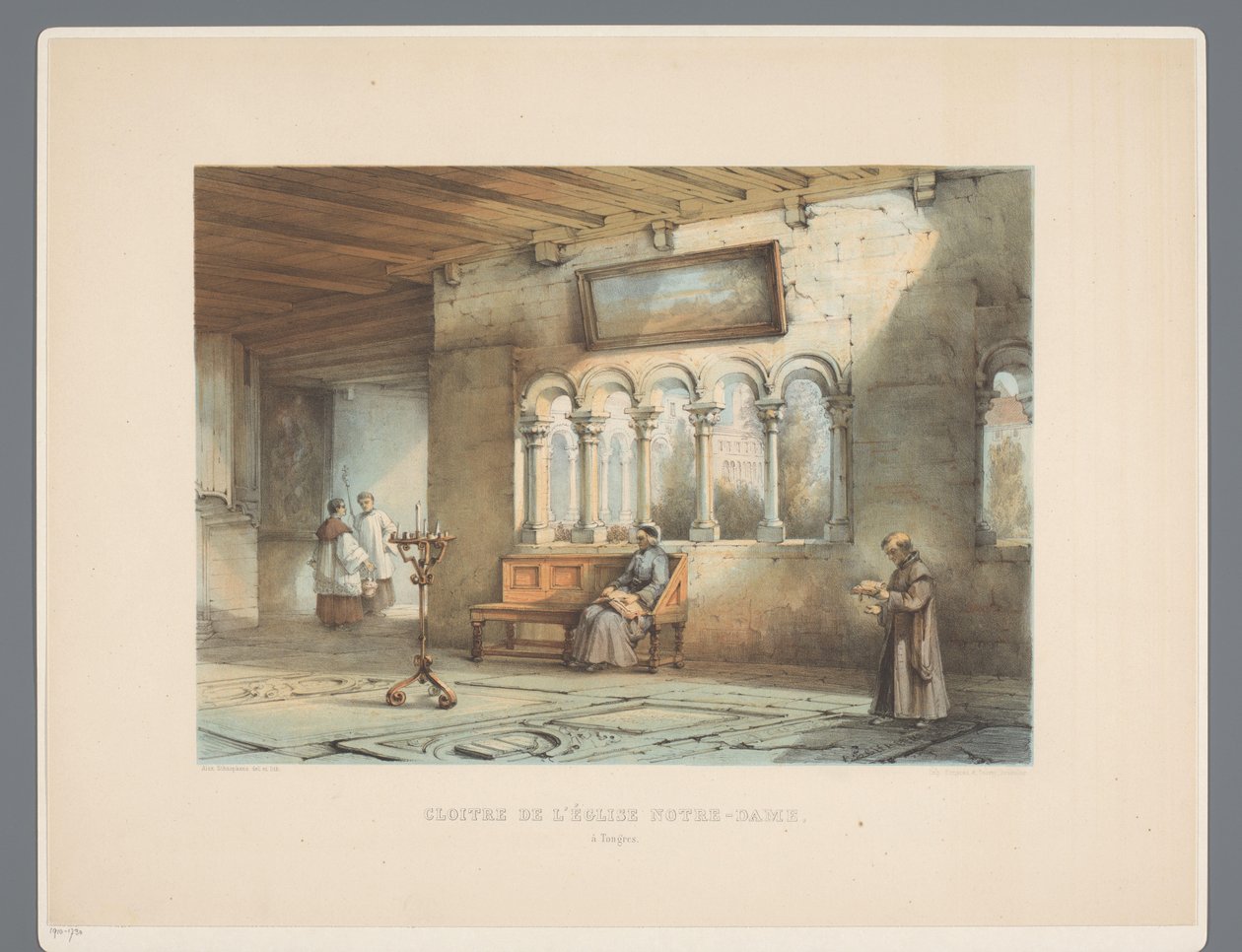 Klooster van Onze-Lieve-Vrouwebasilie te Tongeren Klášter kostela Notre-Dame, v Tongres (název na objektu) Starověké památky architektury od jedenáctého století do třináctého století v Limburg (název série) od Alexander Schaepkens