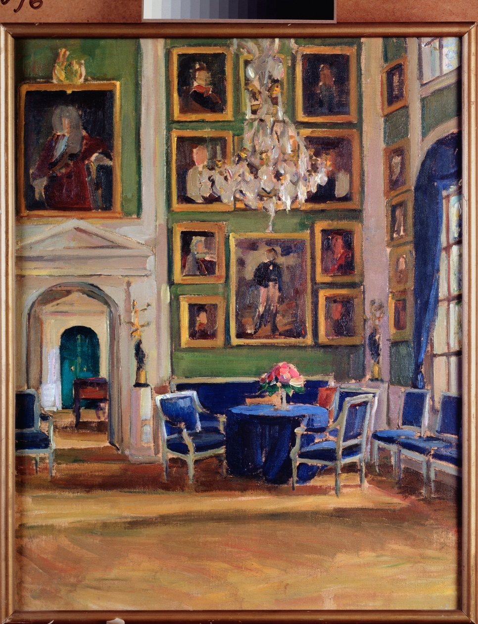 In a Reception Room (In a Reception Room) - Dílo Alexandra Valentinoviče Sredina (Sredine) (1872-1934), olej na kartonu - Ruské umění, konec 19.-začátek 20. století, modernismus - A Pushkin Memorial Museum, Petrohrad od Alexander Sredin