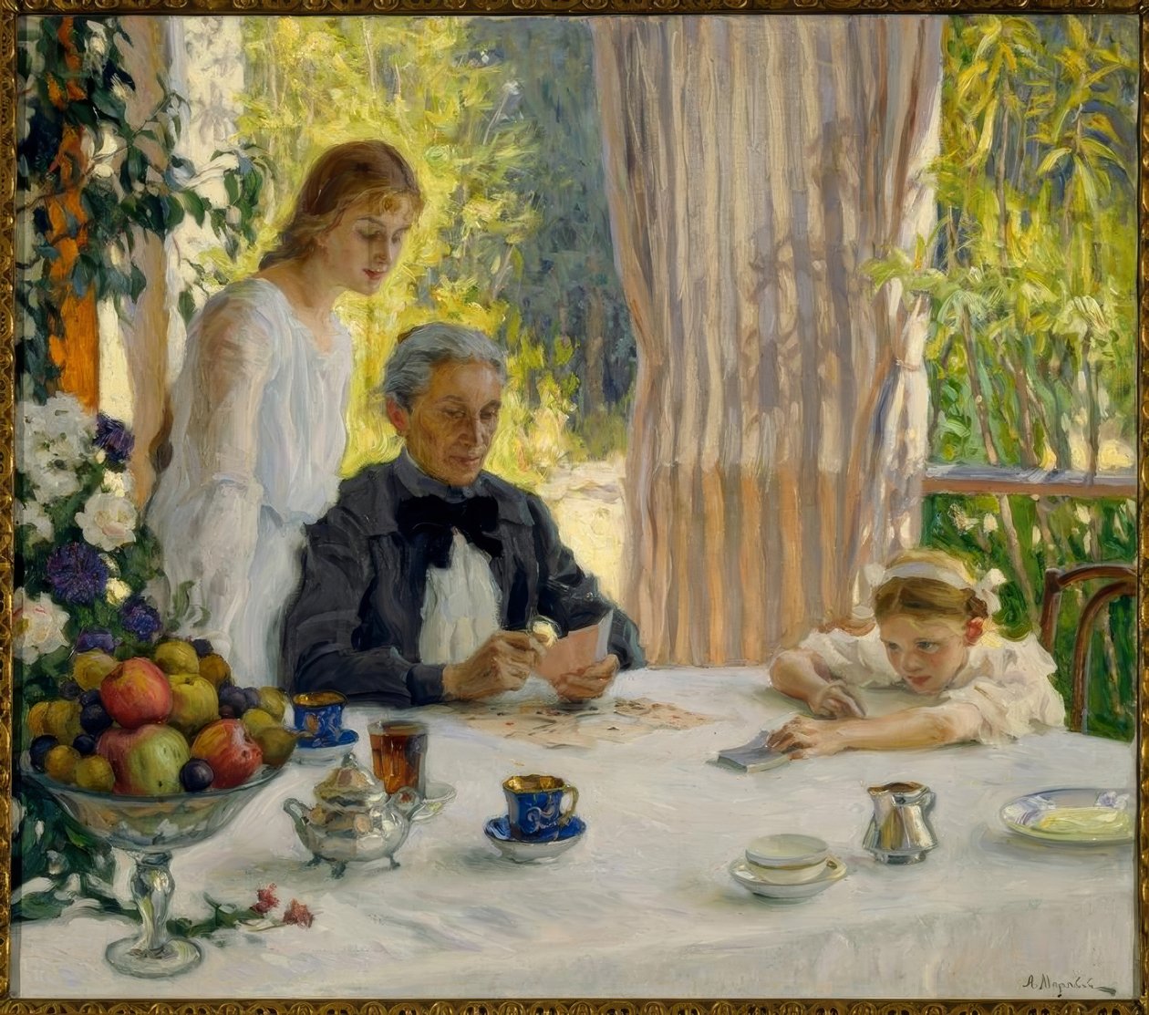 Na balkoně od Alexander Viktorowitsch Morawow