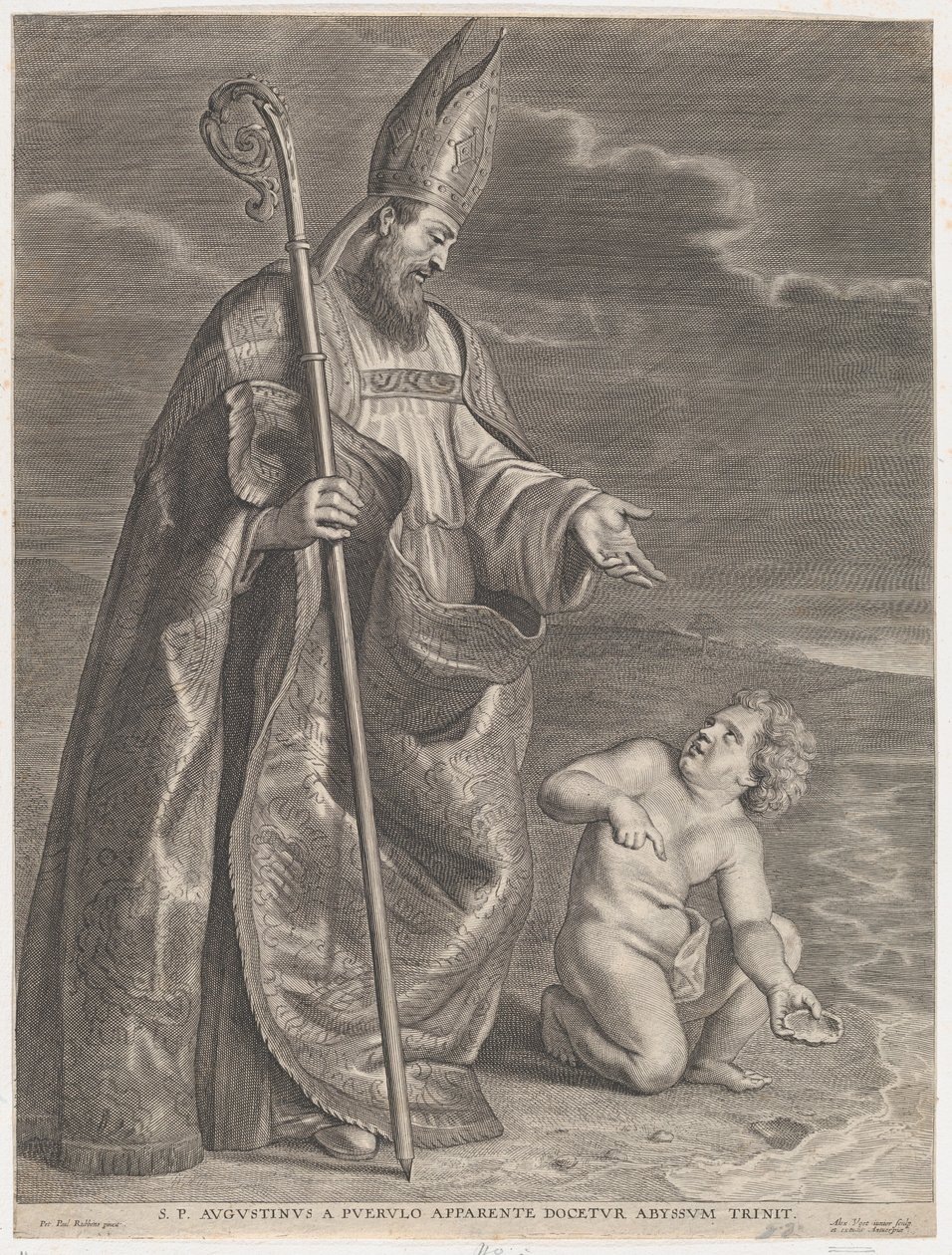 Svatý Augustin, zjevující se dítěti na pláži, ca. 1662-95, ca. 1662-95. od Alexander Voet