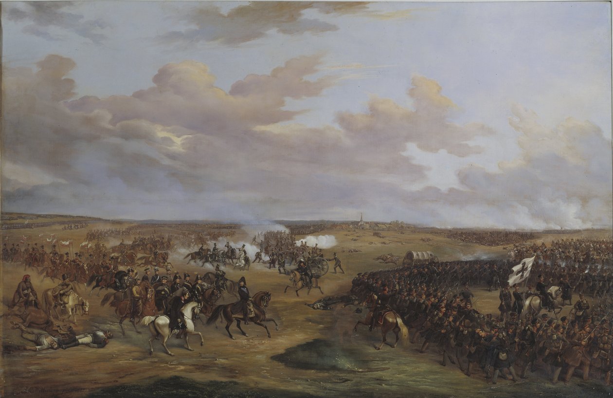 Bitva u Dennewitz (Německo), 6. září 1813 - Bitva u Dennewitz 6. září 1813, Wetterling, Alexander (1796-1858). Olej na plátně od Alexander Wetterling
