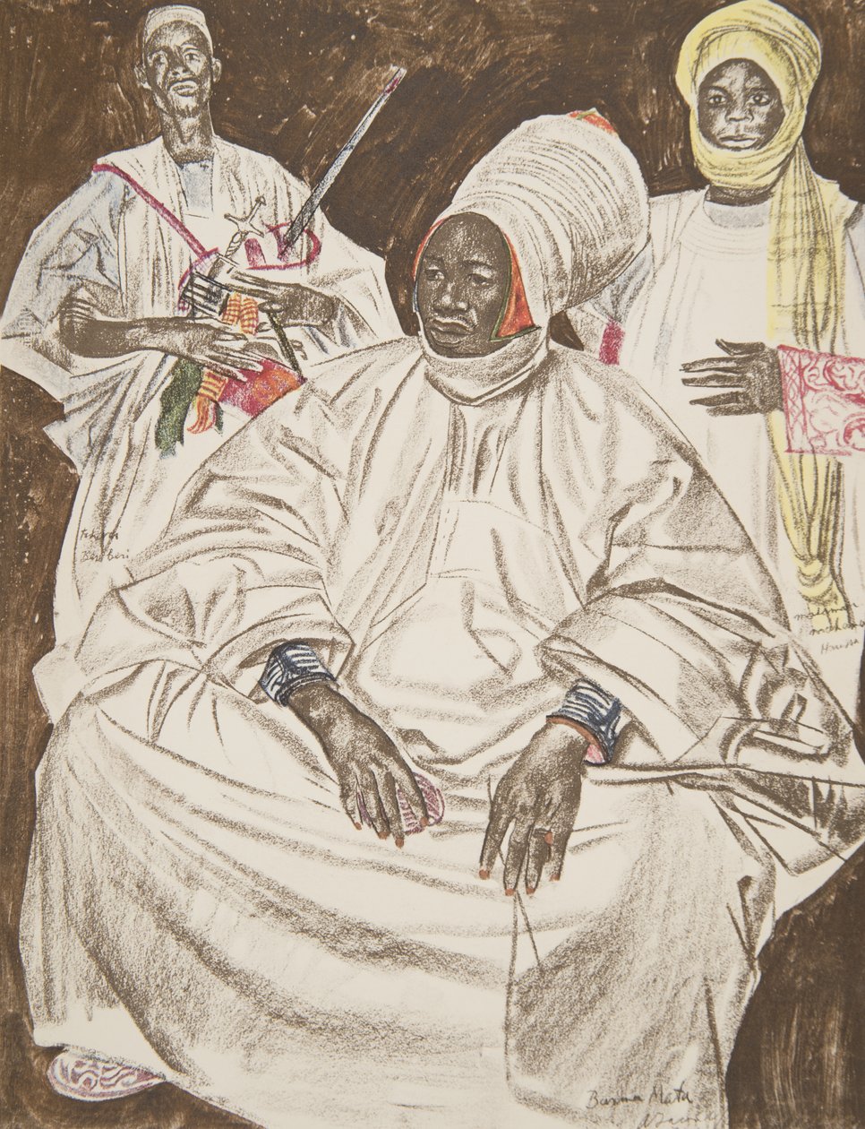 Barma Mata, sultán ze Zinderu, z Kresby a malby Afriky, popravený během expedice Citroen Center Afrique, druhá mise Haardt Audouin-Dubreuil, hospoda. Paříž, 1927 od Alexander Yakovlev