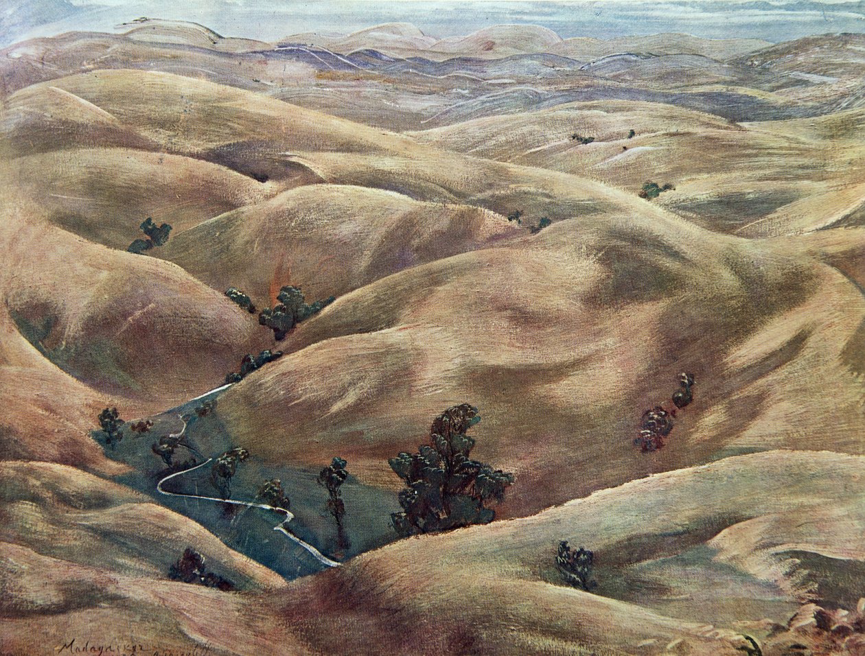 Les Haut Plateaux de Madagascar, z Kresby a malby Afriky, popravený během expedice Citroen Centre Afrique, druhá mise Haardt Audouin-Dubreuil, hospoda. Paříž, 1927 od Alexander Yakovlev