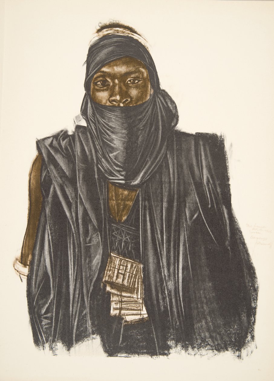 Mahoma, plemeno Songhai (Ansongo), z Kresby a malby Afriky, popravené během expedice Citroen Centre Afrique, druhá mise Haardt Audouin-Dubreuil, hospoda. Paříž, 1927 od Alexander Yakovlev