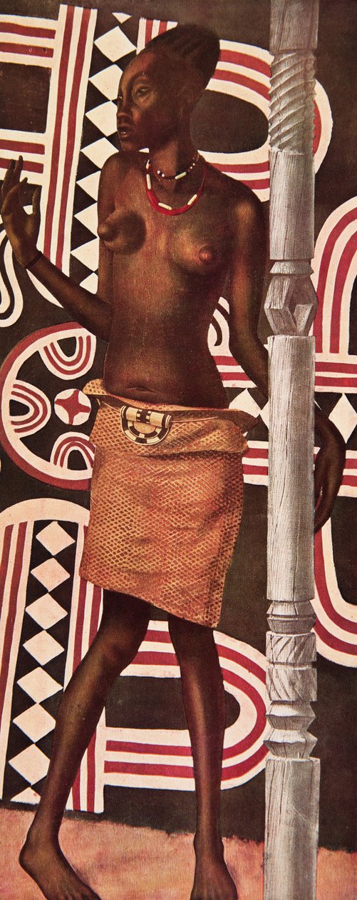 Molende, la Mangbetou, z Kresby a malby Afriky, popravený během expedice Citroen Centre Afrique, druhá mise Haardt Audouin-Dubreuil, hospoda. Paříž, 1927 od Alexander Yakovlev