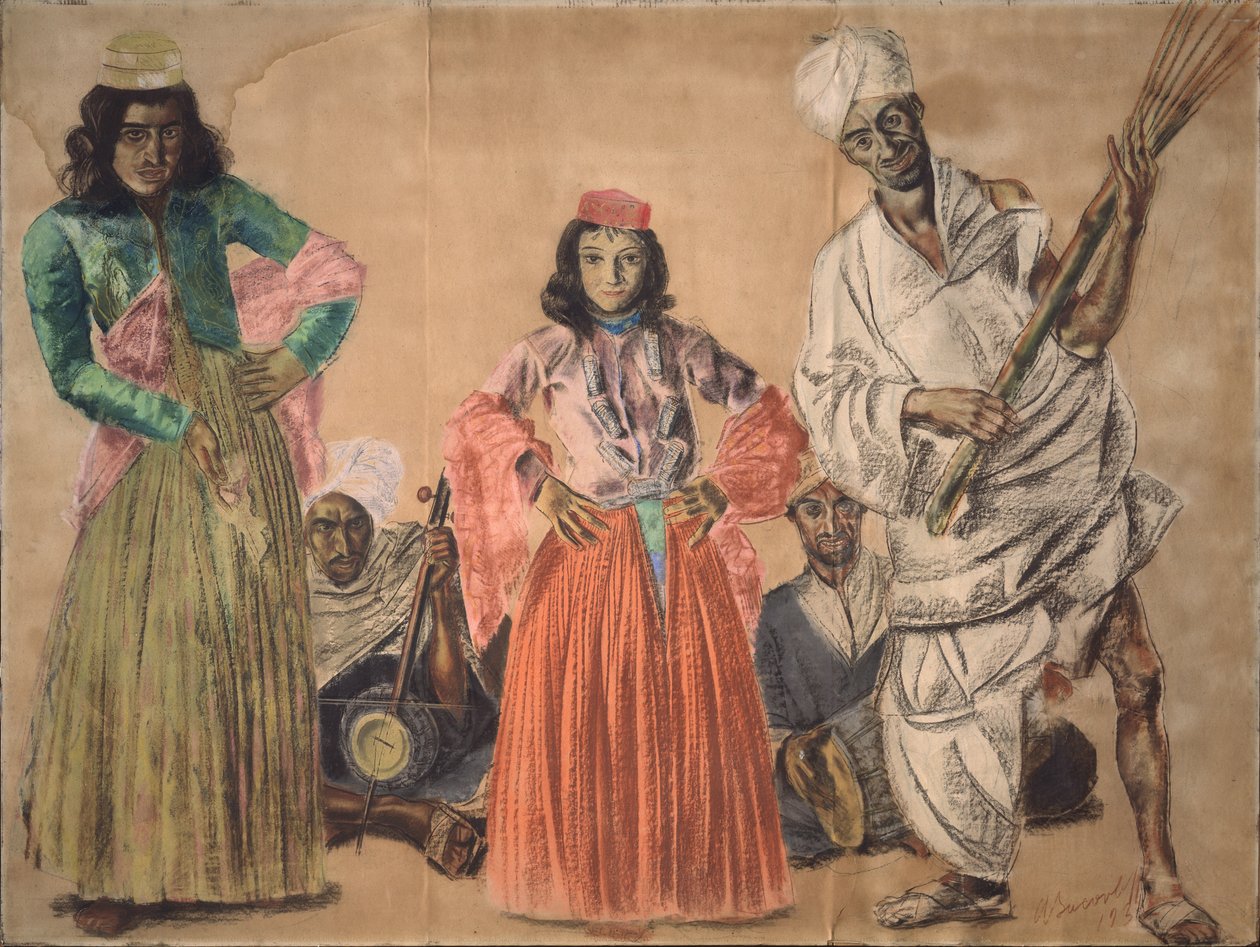Hudebníci ve Šrínagaru, 1932 od Alexander Yevgenyevich Yakovlev